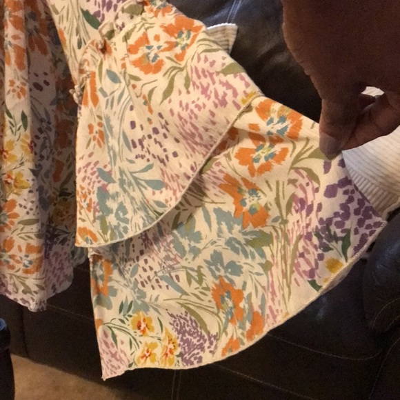 Adora Cream Feeling Special Ruffle Floral Off the Shoulder Top Size L - Picture 3 of 8